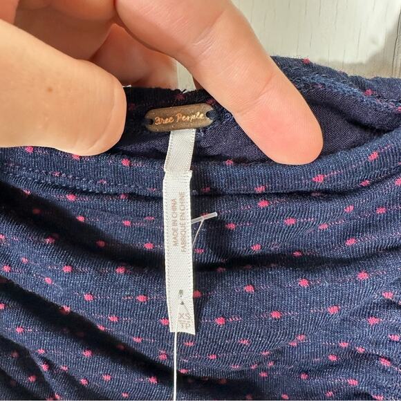 Free People Polka Dot Ruched Mini Dress Size XS - Picture 3 of 9